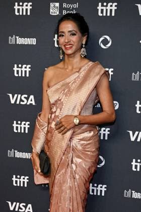 Toronto Gandhi Screening Bhamini Oza Gandhi attending the screening of the movie Gandhi ahead of Toronto International Film Festival (TIFF) in Toronto, Canada on September 6, 2025. Photo by Julien Reynaud APS-Medias ABACAPRESS.COM Toronto Canada  Copyright: xReynaudxJulien APS-Medias ABACAx