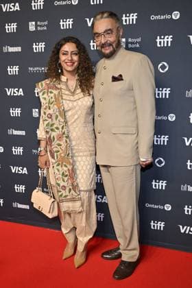 Toronto Gandhi Screening Parveen Dusanj and Kabir Bedi attending the screening of the movie Gandhi ahead of Toronto International Film Festival (TIFF) in Toronto, Canada on September 6, 2025. Photo by Julien Reynaud APS-Medias ABACAPRESS.COM Toronto Canada  Copyright: xReynaudxJulien APS-Medias ABACAx