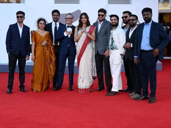 Venice, 82nd Venice International Film Festival 2025 - evening 11 - closing red carpet Pictured: Guest, Sumi Baghel, guest, Romil Mod, Anuparna Roy, Bibhanshu Rai, guests Rai  Copyright: xAlbertoxTerenghi PoolxPhotoxEventsx06x xipa-agency.netx xPoolxPhotoxEventsx06x IPA_Agency_IPA64331238