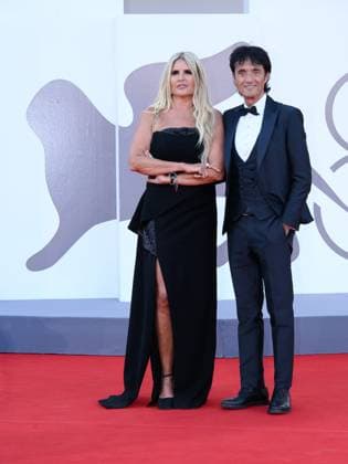 Venice, 82nd Venice International Film Festival 2025 - Evening 11 - Closing Red Carpet Pictured: Tiziana Rocca, Giulio Base  Copyright: xAlbertoxTerenghi PoolxPhotoxEventsx06x xipa-agency.netx xPoolxPhotoxEventsx06x IPA_Agency_IPA64332629