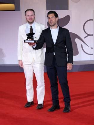 Venice, 82nd Venice International Film Festival 2025 - Evening 11: Closing Ceremony. Winners Photocall. Pictured: Joe Beshenkovsky, James A. Smith  Copyright: xAlbertoxTerenghi PoolxPhotoxEventsx06x xipa-agency.netx xPoolxPhotoxEventsx06x IPA_Agency_IPA64334888