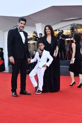 82eme Festival International du Film de Venise Mostra de Venise CLOSING CEREMONY and CHIEN 51 Premiere Red Carpet at the 82nd International Venice Film festival Moroccan actress Maryam Touzani and Moroccan director, screenwriter and producer Nabil Ayouch attend the Closing Ceremony Red Carpet 448401 2025 09 06 Venice Italy  Copyright: xThomasxBohlenx STAR_448401_067