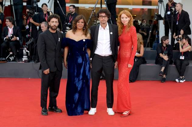 Motaz Malhees, Kaouther Ben Hania, Nadim Cheikhrouha and Odessa Rae at the Closing Ceremony with award ceremony and the premiere of the feature film Chien 51 Dog 51 at the Biennale di Venezia 2025 82 Venice International Film Festival at the Palazzo del Cinema Venice, 06 09 2025 Foto:xA.xM.xTinghinox xFuturexImagex closing_5950