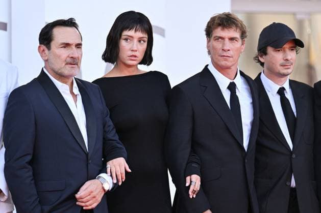 Venice Closing Red Carpet AM Gilles Lellouche, Adele Exarchopoulos, Cedric Jimenez and Olivier Demangel attending the Closing Red Carpet of the 82nd Venice International Film Festival at the Lido in Venice, Italy on September 06, 2025. Photo by Aurore Marechal ABACAPRESS.COM Venice Italy  Copyright: xMarechalxAurore ABACAx