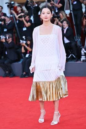 Venice Closing Red Carpet AM Xin Zhilei attending the Closing Red Carpet of the 82nd Venice International Film Festival at the Lido in Venice, Italy on September 06, 2025. Photo by Aurore Marechal ABACAPRESS.COM Venice Italy  Copyright: xMarechalxAurore ABACAx