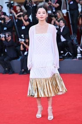 Venice Closing Red Carpet AM Xin Zhilei attending the Closing Red Carpet of the 82nd Venice International Film Festival at the Lido in Venice, Italy on September 06, 2025. Photo by Aurore Marechal ABACAPRESS.COM Venice Italy  Copyright: xMarechalxAurore ABACAx