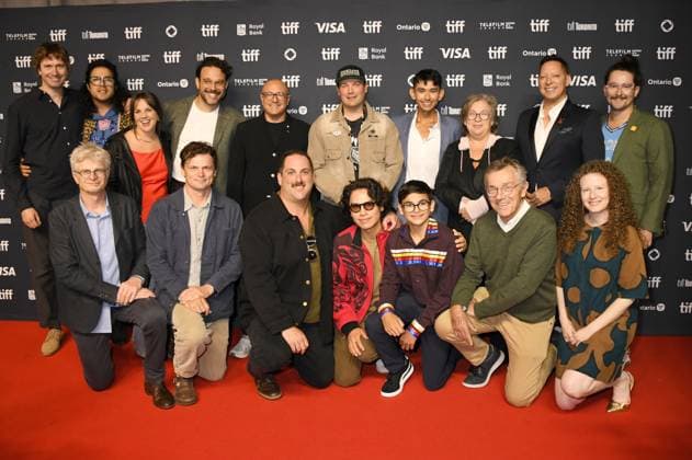 TORONTO, CA - SEPTEMBER 6: Jeremy Dutcher, Forresy Goodluck, Blake Miranda, Jeremy Dutcher and Crew at the 50th Toronto International Film Festival World Premiere of Sk+Te™Kmujue™Katik (At The Place Of Ghosts) on September 6, 2025 at TiFF Lightbox in Toronto, Canada. Copyright: xMediaPunchx