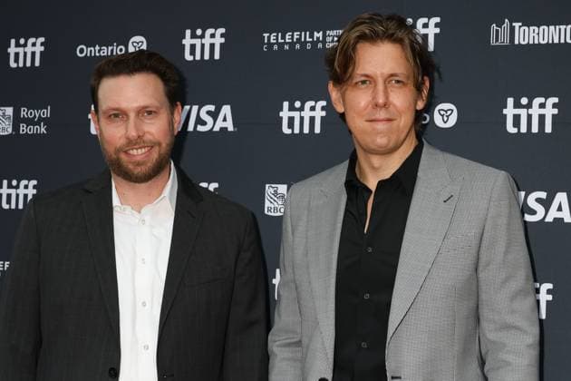 50eme Festival du Film de Toronto 06 Septembre 2025 50th Toronto International Film Festival Red carpet of the film Wake up dead man a knives out mystery Nikos Karamigios and Leopold Hughes 448402 2025 09 06 Toronto Canada  Copyright: xIsabellexVautierx xStarfacex STAR_448402_153
