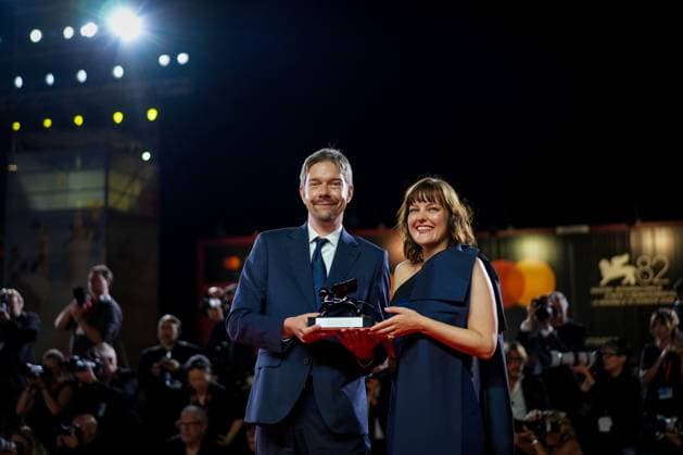 Closing Ceremony red carpet during the 82nd Venice International Film Festival in Venice, Italy on 06 September 2025. Victor Maes and Kate Voet attends the 2025 Closing Ceremony red carpet during the 82nd Venice International Film Festival in Venice, Italy on 06 September 2025., Credit:Stefano Costantino TTL Avalon Italy, Venice  Copyright: xStefanoxCostantinoxTTLx xAvalonx 1034827935
