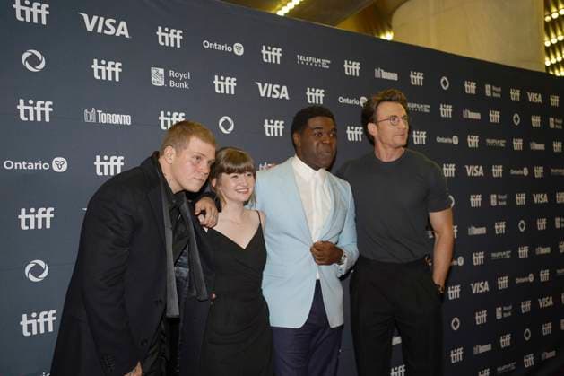 2025 Toronto International Film Festival - Sacrifice Premiere (L-R) Yung Lean, Jade Croot, Sam Richardson,Chris Evans attend the red carpet for the ˜Sacrifice™ premiere during the 2025 Toronto International Film Festival at Princess of Wales Theatre. on September 6, 2025 in Toronto, Canada. (Photo by Leonardo Ramirez Eyepix Group) Copyright: xLeonardoxRamirez xEyepixxGroupx LR_06092025_168193