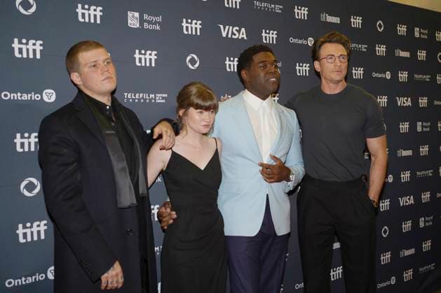 2025 Toronto International Film Festival - Sacrifice Premiere (L-R) Yung Lean, Jade Croot, Sam Richardson,Chris Evans attend the red carpet for the ˜Sacrifice™ premiere during the 2025 Toronto International Film Festival at Princess of Wales Theatre. on September 6, 2025 in Toronto, Canada. (Photo by Leonardo Ramirez Eyepix Group) Copyright: xLeonardoxRamirez xEyepixxGroupx LR_06092025_168194