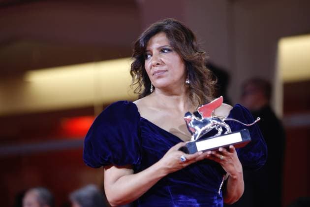Award Winners, 82nd Venice International Film Festival Kaouther Ben Hania after being awarded the Grand Jury Prize for The Voice of Hind Rajab . Venice, Italy 06 September 2025, Credit:Mirco Toniolo Avalon Italy, Venice  Copyright: xMircoxToniolox xAvalonx 1034802239