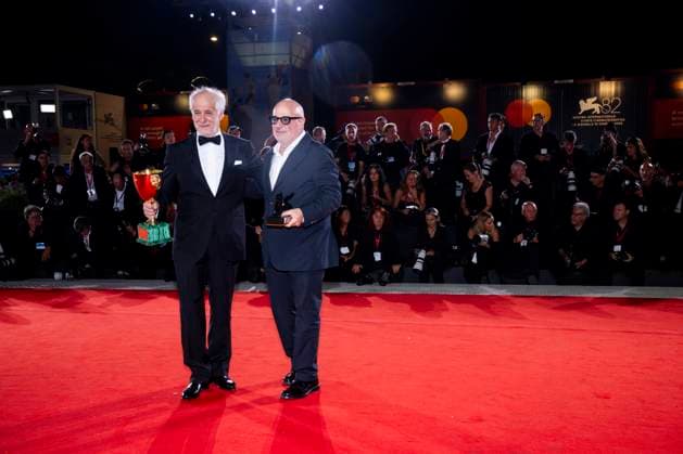 82nd Venice Film Festival Red carpet winners Palazzo del Cinema - Venice Lido, Italy Toni Servillo;Gianfranco Rosi 82nd Venice Film Festival Red carpet winners Palazzo del Cinema - Venice Lido, Italy 6th September 2025  Copyright: xALFONSOxCATALANO SGPITALIAx