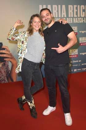 Britta Steffenhagen and Walid Al Atiyat at the premiere of the feature film ˜Maria Reiche Das Geheimnis der Nazca Linien Lady Nazca˜ at the Delphi Filmpalast Berlin, 07 09 2025 Foto:xM.xBehrensx xFuturexImagex reiche_5944
