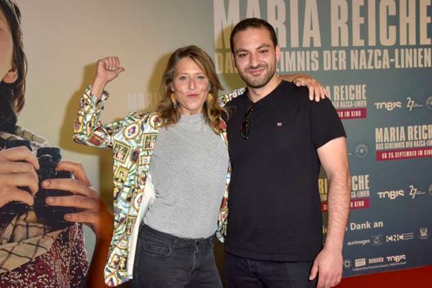 Britta Steffenhagen and Walid Al Atiyat at the premiere of the feature film ˜Maria Reiche Das Geheimnis der Nazca Linien Lady Nazca˜ at the Delphi Filmpalast Berlin, 07 09 2025 Foto:xM.xBehrensx xFuturexImagex reiche_5948