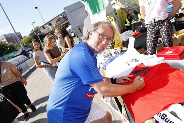 Bjarne Maedel at the charity football match Kicken mit Herz for the benefit of the childrens heart ward of the University Hospital Eppendorf UKE on 7 09 2025 in Hamburg Kicken mit Herz 2025 charity event in Hamburg