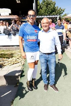 Jorge Gonzalez and Felix Magath at the Kicken mit Herz charity football match in aid of the childrens heart ward at the Eppendorf University Hospital UKE on 7 September 2025 in Hamburg Kicken mit Herz 2025 charity event in Hamburg