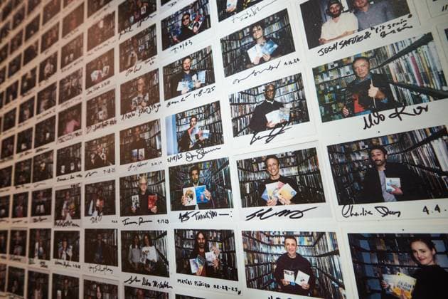 September 7, 2025, Toronto, On, Canada: Polaroids of notable cultural figures go floor to ceiling by the entrance of the Criterion Closet mobile video library during its stop at the Toronto International Film Festival in Toronto, on Sunday, Sept. 7, 2025. Toronto Canada  - ZUMAc35_ 20250907_zaf_c35_004 Copyright: xSammyxKoganx