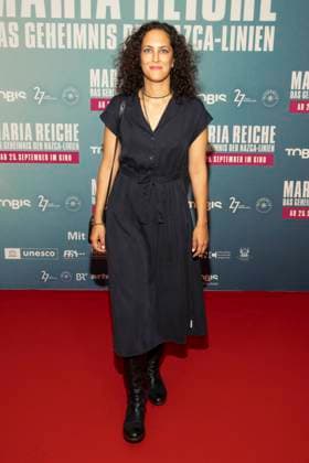 abb Damineh Hojat as guest on the red teppioch at the premiere of the movie Maria Reiche The Secret of the Nazca Lines at Delphi Filmpalast on 07 09 2025 in Berlin Berlin Germany