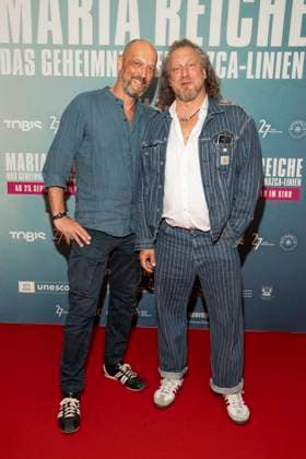 abb Christian Koerner and Matthias Komm as guests on the red carpet at the premiere of the movie Maria Reiche Das Geheimnis der Nazca Linien at Delphi Filmpalast on 07 09 2025 in Berlin Berlin Germany