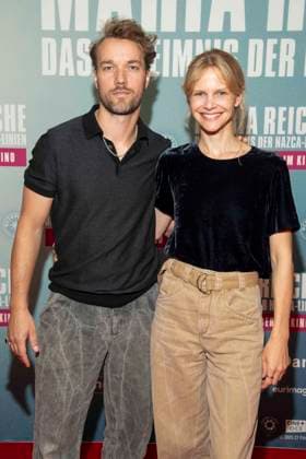 abb Max Woelky and Sinja Dieks as guests on the red teppioch at the premiere of the movie Maria Reiche Das Geheimnis der Nazca Linien at Delphi Filmpalast on 07 09 2025 in Berlin Berlin Germany