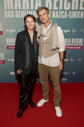 abb Damien Dorsaz actress and Devrim Lingnau director as guests on the red carpet at the premiere of the movie Maria Reiche Das Geheimnis der Nazca Linien at Delphi Filmpalast on 07 09 2025 in Berlin Berlin Germany