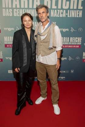 abb Damien Dorsaz actress and Devrim Lingnau director as guests on the red carpet at the premiere of the movie Maria Reiche Das Geheimnis der Nazca Linien at Delphi Filmpalast on 07 09 2025 in Berlin Berlin Germany