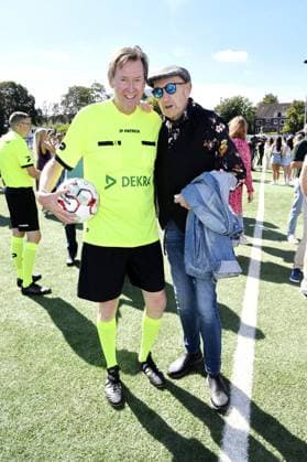 Lou Richter and Eddy Kante at Kicken mit Herz at STADION HOHELUFT in Hamburg on 07 09 2025
