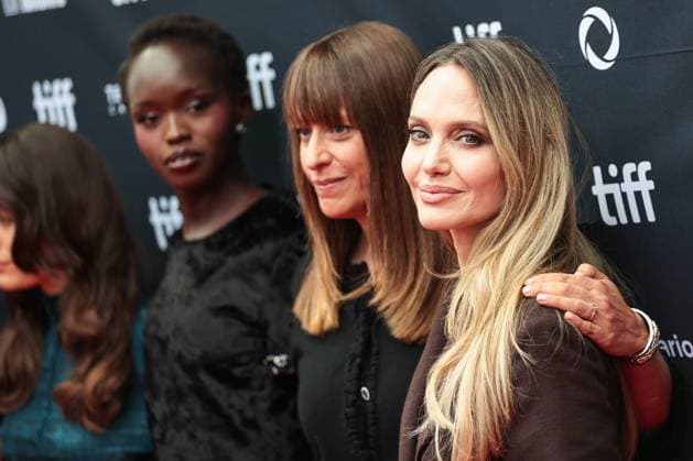 2025 Toronto International Film Festival - Couture TORONTO, CANADA - SEPTEMBER 7 : (L-R) Ella Rumpf, Anyier Anei, Alice Winocour and Angelina Jolie attend the premiere of ‘Couture’ during the 2025 Toronto International Film Festival at Princess of Wales Theatre in Toronto, Ontario, Canada on September 7, 2025. Mert Alper Dervis Anadolu Ontario Canada. Editorial use only. Please get in touch for any other usage.  Copyright: x2025xAnadoluxMertxAlperxDervisx