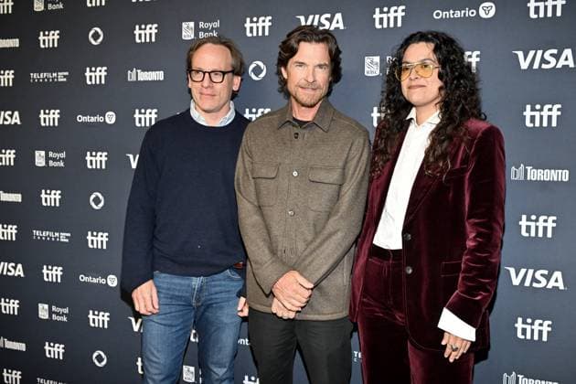Toronto Black Rabbit Screening Michael Costigan, Jason Bateman, Roxie Rodriguez attending the screening of the movie Black Rabbit ahead of Toronto International Film Festival (TIFF) in Toronto, Canada on September 7, 2025. Photo by Julien Reynaud APS-Medias ABACAPRESS.COM Toronto Canada  Copyright: xReynaudxJulien APS-Medias ABACAx