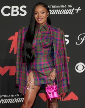 GloRilla arrives on the red carpet at the 2025 MTV Video Music Awards VMA s at the UBS Arena in Elmont, New York on Sunday, September 07, 2025.  MTV20250907144 AngelinaxKatsanis