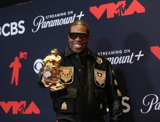 Busta Rhymes arrives in the press room at the 2025 MTV Video Music Awards VMA s at the UBS Arena in Elmont, New York on Sunday, September 07, 2025.  MTV20250907807 SerenaxXuxNing