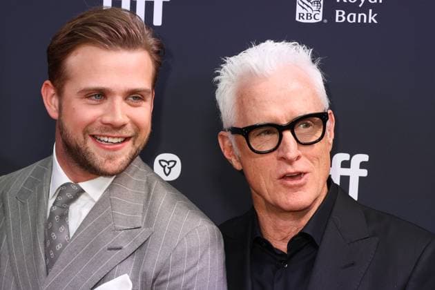 50eme Festival du Film de Toronto September 7, 2025 50th Toronto International Film Festival Red carpet of the film Nuremberg Leo Woodall and John Slattery 448426 2025 09 07 Toronto Canada  Copyright: xIsabellexVautierx xStarfacex STAR_448426_117