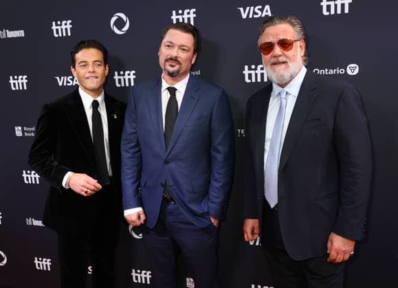 50eme Festival du Film de Toronto 7 Septembre 2025 50th Toronto International Film Festival Red carpet of the film Nuremberg Rami Malek, James Vanderbilt and Russell Crowe 448426 2025 09 07 Toronto Canada  Copyright: xIsabellexVautierx xStarfacex STAR_448426_141