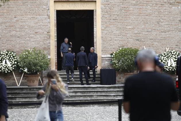 Rivalta, Giorgio Armani s funeral, held privately at the San Martino church in Rivalta  Copyright: xfrancescoxenrquezx xipa-agency.netx xfrancescoxenriquezx IPA_Agency_IPA64491431