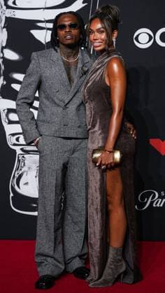 2025 MTV Video Music Awards - Arrivals Gunna and Briana Monique arrive at the 2025 MTV Video Music Awards held at UBS Arena on September 7, 2025 in Elmont, Nassau County, New York, United States. Photo by Jorge Estrellado Image Press Agency ABACAPRESS.COM Elmont New York United States  Copyright: xImagexPressxAgency ABACAx