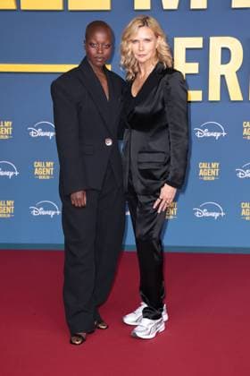 Veronica Ferres and Florence Kasumba at the Call my Agent Berlin series premiere Disney on 8 09 2025 in Berlin Call My Agent Berlin series premiere in Berlin