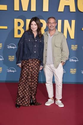 Iris Berben and Moritz Bleibtreu at the Call my Agent Berlin series premiere Disney on 8 09 2025 in Berlin Call My Agent Berlin series premiere in Berlin