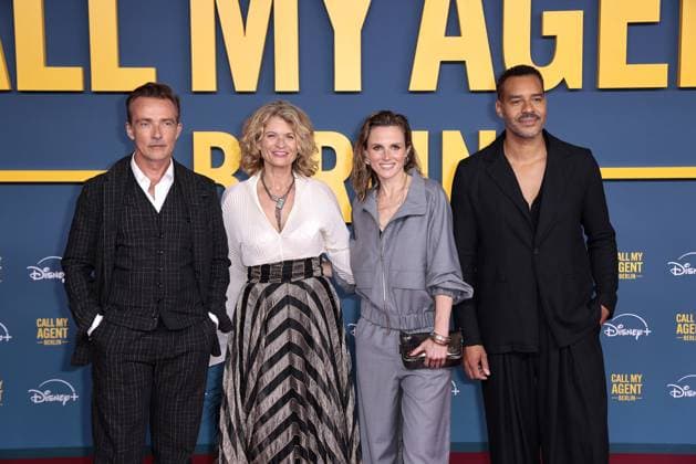Lucas Gregorowicz, Gabrielle Scharnitzky, Karin Hanczewski and Michael Klammer at the Call my Agent Berlin series premiere Disney on 8 09 2025 in Berlin Call My Agent Berlin series premiere in Berlin