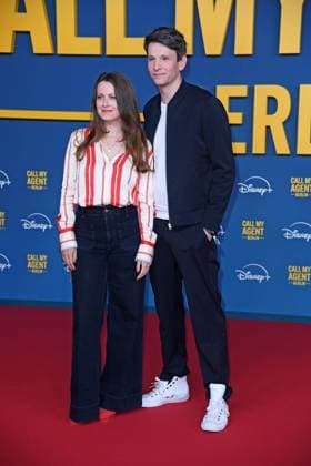 Alice Dwyer with husband Sabin Tambrea at the German premiere of the Disney Original series CALL MY AGENT BERLIN at the Colosseum cinema in Berlin on 08 09 2025