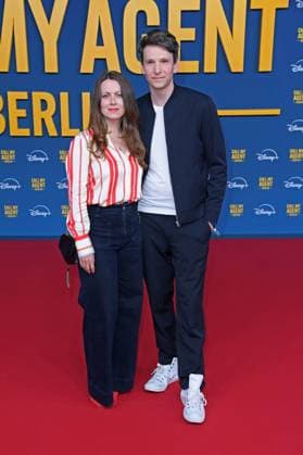 Alice Dwyer with husband Sabin Tambrea at the German premiere of the Disney Original series CALL MY AGENT BERLIN at the Colosseum cinema in Berlin on 08 09 2025