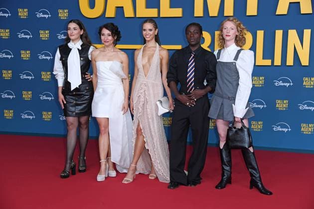 Seyneb Saleh, Janina Elkin, Taynara Silva Wolf, Benny O Arthur, Dana Herfurth at the German premiere of the Disney Original series CALL MY AGENT BERLIN at the Colosseum cinema in Berlin on 08 09 2025