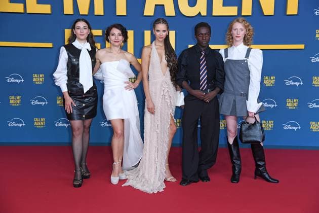 Seyneb Saleh, Janina Elkin, Taynara Silva Wolf, Benny O Arthur, Dana Herfurth at the German premiere of the Disney Original series CALL MY AGENT BERLIN at the Colosseum cinema in Berlin on 08 09 2025