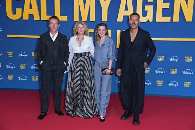 Lucas Gregorowicz, Gabrielle Scharnitzky, Karin Hanczewski, Michael Klammer at the German premiere of the Disney Original series CALL MY AGENT BERLIN at the Colosseum cinema in Berlin on 08 09 2025