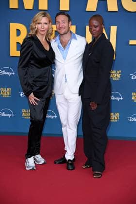 Veronica Ferres, Frederick Lau, Florence Kasumba at the German premiere of the Disney Original series CALL MY AGENT BERLIN at the Colosseum cinema in Berlin on 08 09 2025