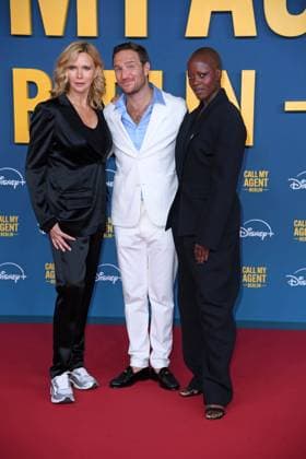 Veronica Ferres, Frederick Lau, Florence Kasumba at the German premiere of the Disney Original series CALL MY AGENT BERLIN at the Colosseum cinema in Berlin on 08 09 2025