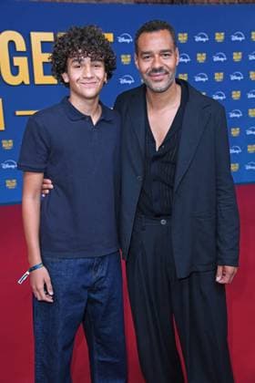 Michael Klammer with his son Leonard Stettnisch at the German premiere of the Disney Original series CALL MY AGENT BERLIN at the Colosseum cinema in Berlin on 08 09 2025