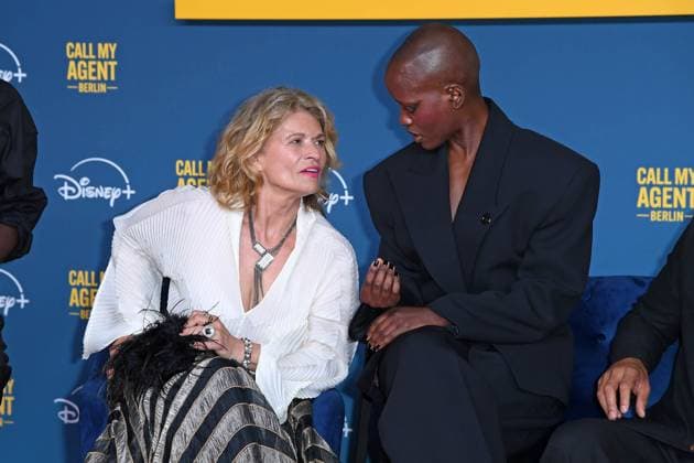 Gabrielle Scharnitzky, Florence Kasumba at the German premiere of the Disney Original series CALL MY AGENT BERLIN at the Colosseum cinema in Berlin on 08 09 2025