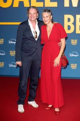 Stefan Jürgens with partner Boriana Rosenmüller at the premiere of the Disney series Call My Agent Berlin at the Colosseum Cinema Berlin, 08 09 2025 Foto:xD.xHerrickx xFuturexImagex agent_5976