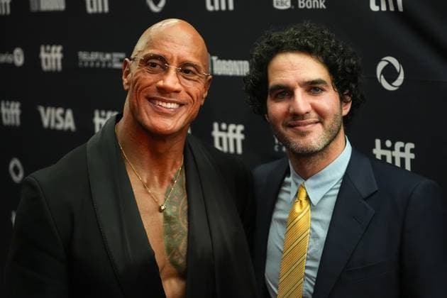 2025 Toronto International Film Festival - The Smashing Machine TORONTO, CANADA - SEPTEMBER 8 : Dwayne Johnson (L) and Benny Safdie (R) attend the premiere of ‘The Smashing Machine’ during the 2025 Toronto International Film Festival at Princess of Wales Theatre in Toronto, Ontario, Canada on September 8, 2025. Mert Alper Dervis Anadolu Ontario Canada. Editorial use only. Please get in touch for any other usage.  Copyright: x2025xAnadoluxMertxAlperxDervisx